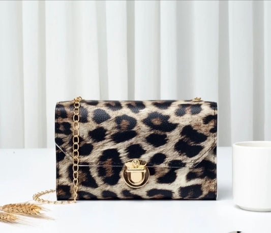 Lock Clasp Chain Shoulder Bag